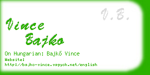 vince bajko business card
